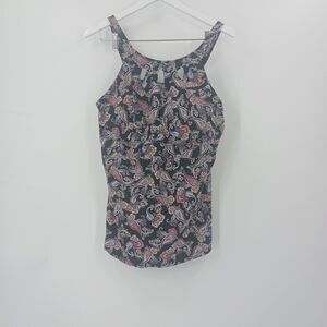 Septangle Tankini Swim Top Womens 18 Paisley Swimwear Resortwear Aesthetic